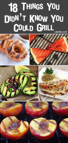 18 unique food ideas for the grill! Unique Food Ideas, Food On The Grill, Bbq Foods, Grilled Recipes, Grilled Foods, Grill Food, Grilled Food, Camp Food, Grill Time