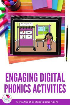 Digital phonics activity for 1st grade student