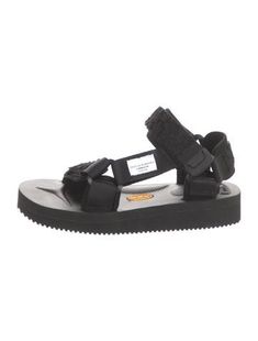 Cecilie Bahnsen x Suicoke Rubber SandalsBlackEmbroidered Accent & Canvas TrimPlatformMultistrap & Velcro Closure at UppersIncludes Box Cecilie Bahnsen, Women's Shoes Sandals, Shoes Sandals, Print Patterns, Women Shoes, Sandals, Canvas, Black