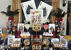 a casino themed birthday party with lots of decorations