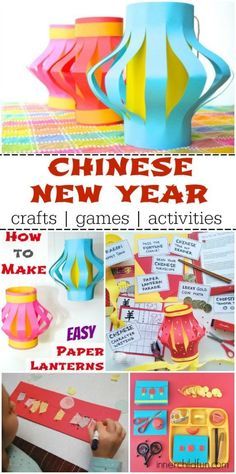 chinese new year crafts and activities for kids to do with the paper lantern lanterns,