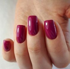 15 Stunning Burgundy Nail Colors for Winter 2023-2024 - thepinkgoose.com Viva Magenta Nails, Fall Nails Pink, Raspberry Nails, Magenta Nails, Pink 2023, Dark Pink Nails