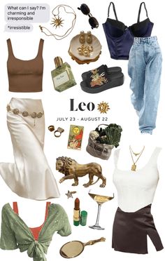 Leo Venus Dressing Style, Venus In Leo Aesthetic Outfit, Fire Sign Outfits, Leo Moon Outfits, Leo Style Aesthetic, Leo Rising Outfits Women, Lilith In Leo Outfits