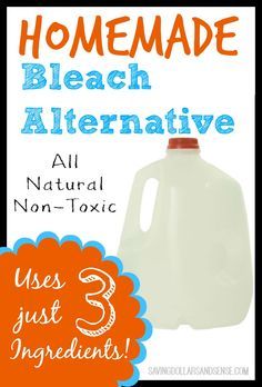 a bottle of homemade bleach alternative on the app store's phone screen