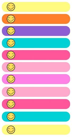 an image of different colored smiley faces