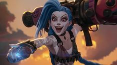 Jinx Fanart, League Of Legends Universe, Steampunk Owls, Digital Art Girl