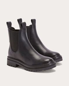 The Lug Chelsea Boot Black – Everlane Chelsea Boot Women, Fantasy Wardrobe, Black Chelsea Boots, Flat Sneakers, Chelsea Boot, Boot Shoes Women, Punk Rock, Chelsea Boots, The Band