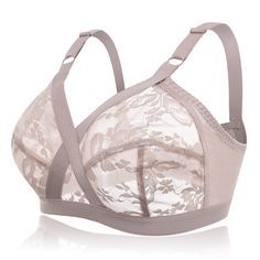 Sexy Full Busted Wireless Lace Print Transparent Adjustable Lightly Lined Bras - NewChic Mobile Posture Bra, Women Bras, Stylish Alphabets, Cheap Bras, Etsy Diy, Adjustable Bra, Barbie Stuff, Full Cup Bra, Lace Print