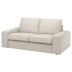 KIVIK loveseat, Gunnared beige, Width: 74 3/4 ". Cuddle up in the comfortable KIVIK sofa. The generous size, low armrests and pocket springs with foam that adapts to the body invites you and your guests to many hours of socializing and relaxation. Smolder resistant lining/ Smolder resistant lining: Polyester wadding. Kivik Loveseat, Gunnared Beige, Kivik Sofa, Ikea Kivik, Ikea Sofa, Deep Seat Cushions, Design Line, Sofa Frame, Sofa Armchair