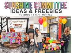 the 8 sunshinene committee ideas and freebies are featured in this postcard for halloween