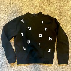 Louis Vuitton Alphabet Black And White Sweater. Perfect Condition. Size S But Fits Medium As Well. Louis Vuitton Sweater, Black And White Sweater, White Sweater, White Sweaters, Colorful Sweaters, Alphabet, Scoop Neck, Sweaters For Women, Louis Vuitton