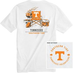 Design Short sleeve, crew-neck t-shirt Ribbed, tagless collar with interior taping Relaxed fit Style and Team Spirit Screen-printed team graphics Additional Details Machine washable Officially licensed product Southern Tide, Tennessee Volunteers, Fit Style, Team Spirit, Ncaa, Tennessee, Order Online, Fun Sports, Neck T Shirt