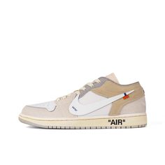 The OFF White Custom Air Jordan 1 will have you standing out wherever you go. This intricately designed custom sneaker features the signature OFF White design, making it the perfect mix of fashion and function. It's sure to give you a timeless and durable look. - Exactly as shown in the pictures. - Brand New & Authentic. 💯 - Hand Painted with attention to detail. 👨‍🎨 - Waterproof and Flexible. ❤️ - Unisex model. Please refer to the Size Chart. - Free Worldwide Shipping. ✈︎ Off White Design, Jordan Lows, Jordan 1 Off White, Custom Air Jordan 1, Jordan Low, Air Jordan 1s, Low Air Jordan 1, Custom Air Force 1, Jordan 1s