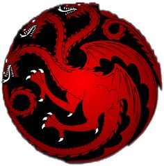 a red and black ball with a dragon on it