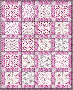 The Power of Pink Quilt Kit is the perfect simple Valentine's Day quilt! The kit includes everything you need to make the quilt - the pattern, 2 fat quarters, and a total of 9 yards of fabric for sashing, squares, and backing. Batting is sold separately. The finished size of this quilt is 48.5? x 60?.  Exclusive to only Sewing Parts Online, not sold in stores or anywhere else online. * Proudly Manufactured in Dickson, Tennessee USA! *  * Even though we do our best to make certain that the colors Dickson Tennessee, Pink Quilt, Pink Quilts, Digital Print Fabric, Simple Valentine, Quilt Kit, Display Screen, Fat Quarters, Printed Fabric