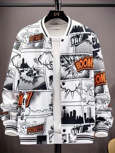 Hype Clothing, Stylish Hoodies, Guys Clothing Styles, Pop Art Print, Cool Outfits For Men, Men Fashion Casual Outfits, Mens Outerwear, Sweater Weather