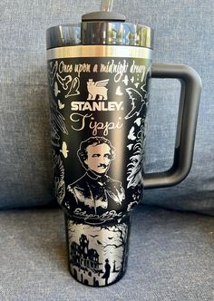 a stainless steel travel mug with the words stanley king on it