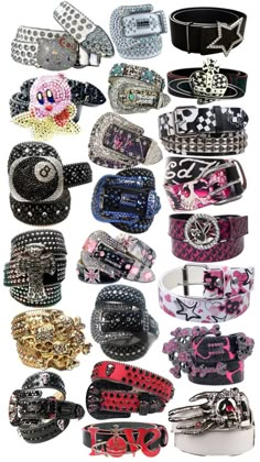 belts, mcbling, mcbling belts, 2000s Street Style Outfits Casual, Mcbling Fashion, Y2k Accessories, Scene Emo, Fire Fits, Looks Street Style