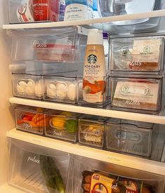 an open refrigerator filled with lots of food