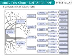 the family tree chart is shown