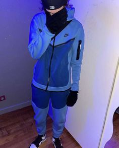 Nike Tech Fleece Blue Drip, Nike Tracksuit Men, Nike Tech Fit, Nike Tech Fleece Outfit Men, Mens Pants Fashion Casual, Fleece Outfit, Thug Style, Nike Tracksuit