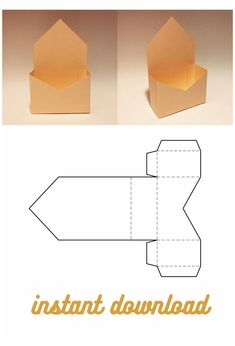 the instructions for how to make an origami box with paper and glue on it