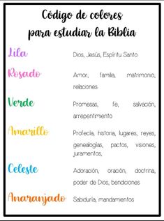 the spanish language is written in different colors