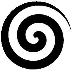 a black and white image of a spiral