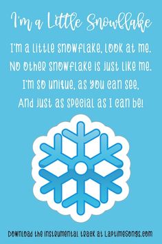 a snowflake with the words, i'm a little snowflake