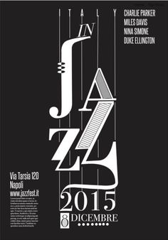 a poster with an image of a musical instrument and the words jazz in different languages