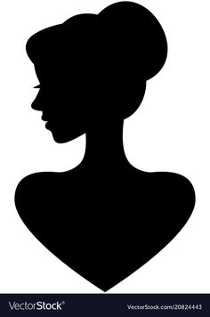 the silhouette of a woman's head in profile