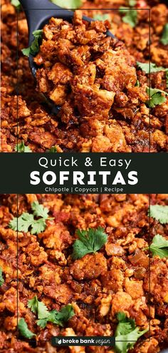 quick and easy soutatass recipe in a pan with the title above it