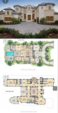 the floor plan for this luxury home is very large and has two levels to walk in