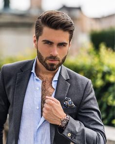 Mens Hairstyles With Beard, Gents Hair Style, Best Beard Styles, Side Part Hairstyles, Men Haircut Styles, Cool Hairstyles For Men, Beard Styles For Men, Corte De Cabelo Masculino, Mens Haircuts Short