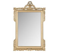 an ornate gold framed mirror on a white background