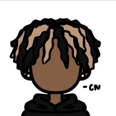 a drawing of a person with dreadlocks on