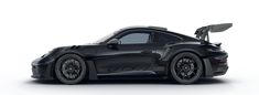 a black sports car on a white background