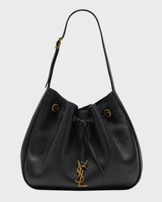 Get free shipping on Saint Laurent Paris VII Small YSL Hobo Bag in Grained Deer Leather at Neiman Marcus. Shop the latest luxury fashions from top designers. Vintage Ysl Purse, Ysl Hobo Bag, Ysl Hobo, Ysl Paris, Anthony Vaccarello, Saint Laurent Paris, Rive Gauche, Professional Cleaning, Arm Candy