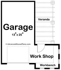 the garage floor plan for an apartment