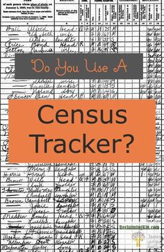 a black and white photo with the words, do you use a census tracker?