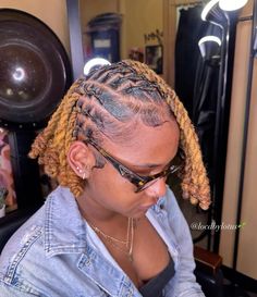 Short Blonde Locs, Short Loc Bob, Locs Styles For Short Hair, Cute Short Loc Styles For Women, Birthday Loc Styles, Loc Retwist Styles For Women, Styles For Short Locs, Short Loc Styles For Women, Short Starter Locs