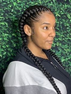 feed in braids ponytail styles Feeder Braids Hairstyles, 4 Feed In Braids, Two Braids Style, Two Cornrow Braids, 2 Feed In Braids, Two Braid Hairstyles