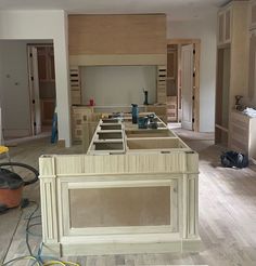 the kitchen is being remodeled and ready to be used as a dining room or family room