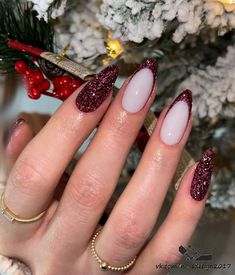 Unghie Sfumate, New Years Eve Nails, Nagel Tips, Christmas Nails Acrylic, New Year's Nails, Stick On Nails, Chrome Nails