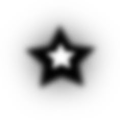 a black and white photo of a star on a white background with the light reflecting off it's center