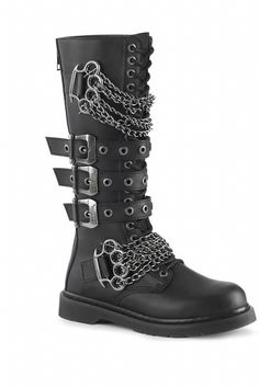 Attention: This product requires a 5-day processing time before it is shipped out! Don't wait – take action and order now to embark on your daring adventure with these  boots! 1 1/4" (32mm) Heel 20 Eyelet Unisex Knee High Combat Boot Triple Buckle... Outfits Coachella, Knee High Combat Boots, Coachella Outfits, Burning Man Fashion, Burning Man Outfits, Fashion Festival, Coachella Outfit, Man Fashion, Combat Boot