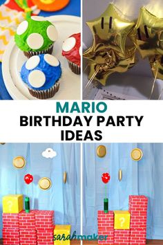 Does your kid love Mario as much as mine does? I see myself decorating for a Mario themed Birthday party in the very near future. Here are some ideas I’ve collected about decoration for a Mario themed birthday party. Diy Mario Birthday Party, Brick Wrapping Paper, Mario Brothers Birthday Party Ideas, Sarah Maker, Mario Kart Birthday Party, Mario Themed Birthday Party, Mario Birthday Party Ideas, Mario Vs Sonic