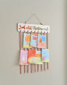 "Introducing our \"Kids Art Hanger Board\" - the perfect addition to your child's playroom decor. Let their creativity shine with this child art display. \"Look What We Made\" - a charming wooden kids sign that transforms their artwork into a gallery. Elevate your kid room decor with this special gift for kids. The Macrame Kids Art Display is handcrafted/ hand woven with Natural Pure Cotton Cord. DETAIL: - Dimensions: 22.8\"W x 30\"H ~ 57cmW x 75cmH NOTE: - 15 wooden clips included - The color m Macrame Feather Wall Hanging, Art Hanger, Displaying Kids Artwork, Art Display Kids, Feather Wall Hanging, Childrens Artwork, Feather Wall, Childrens Wall Art, Playroom Wall Art