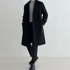 Applicable Season: Autumn And Winter Sleeve Style: regular Hooded: Yes Fabric Type: Woolen Pattern Type: Solid Sleeve Length(cm): Full Outerwear Type: Wool & Blends Collar: Turn-down Collar Closure Type: Single Breasted pattern: solid color Product category: overcoat gender: men Clothes placket: Single Breasted