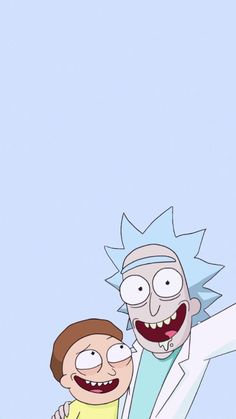 an image of rick and mort from the simpsons